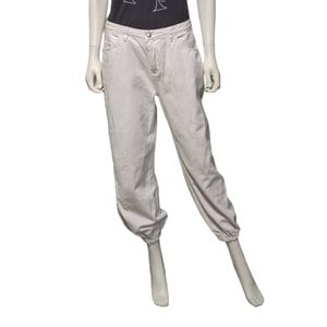 Nasty Gal Denim Cargo Jeans White 10
